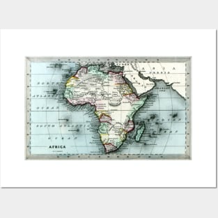 1830 Map of Africa Posters and Art